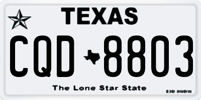 TX license plate CQD8803
