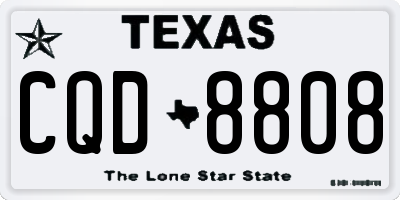 TX license plate CQD8808