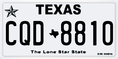 TX license plate CQD8810