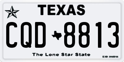 TX license plate CQD8813