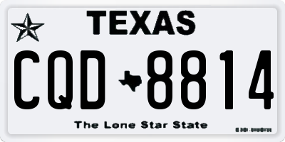 TX license plate CQD8814