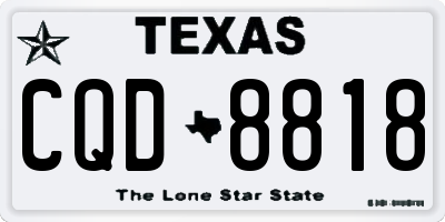 TX license plate CQD8818
