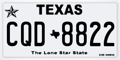 TX license plate CQD8822