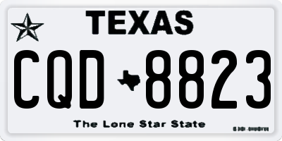 TX license plate CQD8823