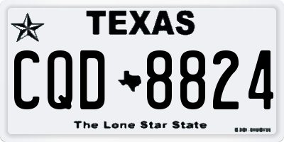 TX license plate CQD8824