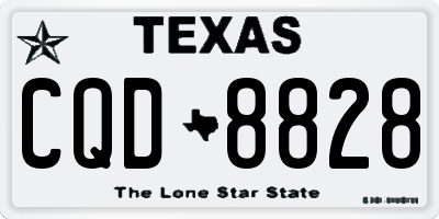 TX license plate CQD8828