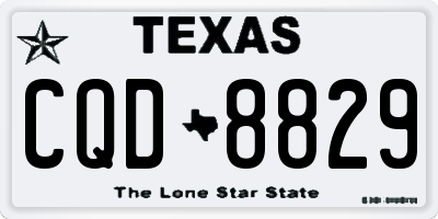 TX license plate CQD8829