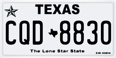 TX license plate CQD8830