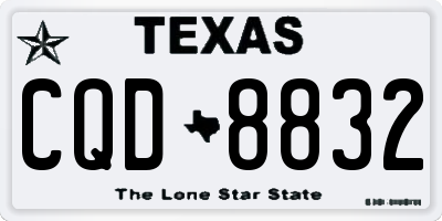 TX license plate CQD8832