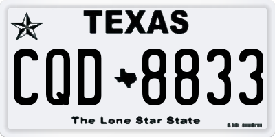 TX license plate CQD8833
