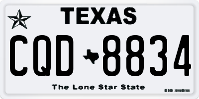 TX license plate CQD8834