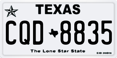 TX license plate CQD8835