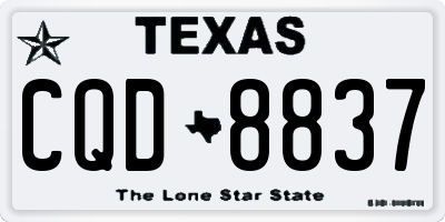 TX license plate CQD8837