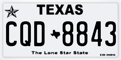 TX license plate CQD8843