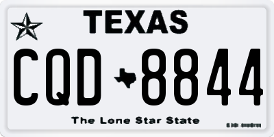 TX license plate CQD8844