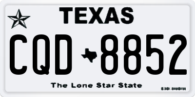 TX license plate CQD8852