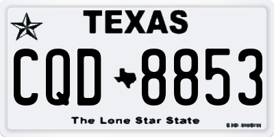 TX license plate CQD8853
