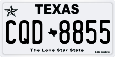 TX license plate CQD8855