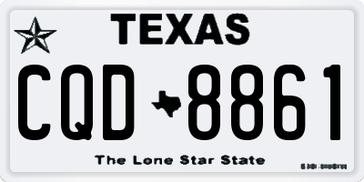 TX license plate CQD8861