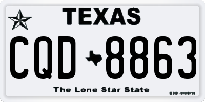 TX license plate CQD8863