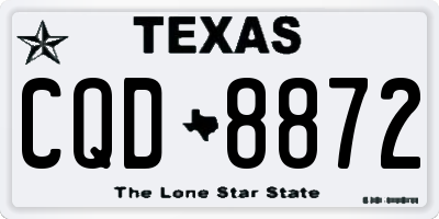 TX license plate CQD8872