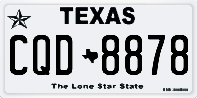 TX license plate CQD8878
