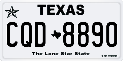 TX license plate CQD8890
