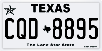 TX license plate CQD8895