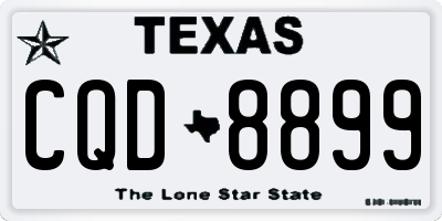TX license plate CQD8899