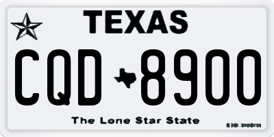 TX license plate CQD8900