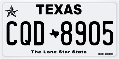 TX license plate CQD8905