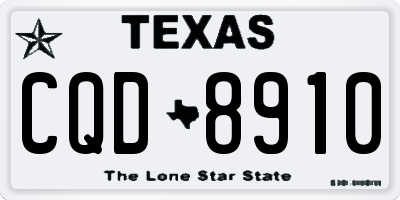 TX license plate CQD8910