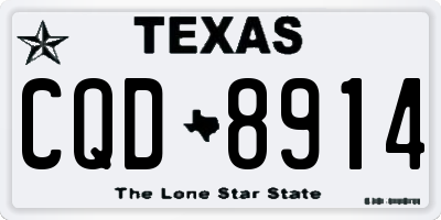 TX license plate CQD8914