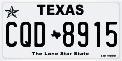 TX license plate CQD8915