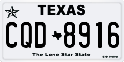 TX license plate CQD8916