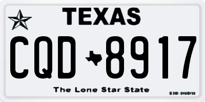 TX license plate CQD8917