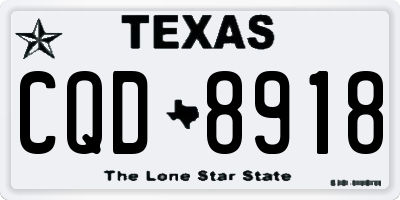TX license plate CQD8918