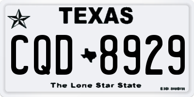 TX license plate CQD8929