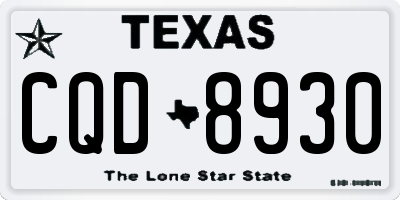 TX license plate CQD8930