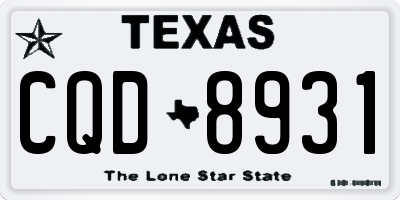 TX license plate CQD8931