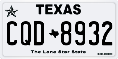 TX license plate CQD8932