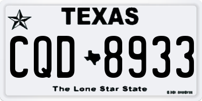 TX license plate CQD8933