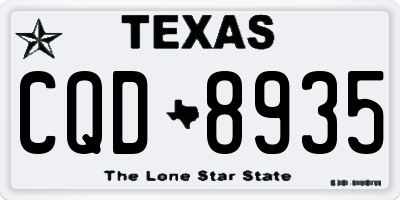 TX license plate CQD8935