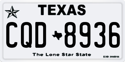 TX license plate CQD8936
