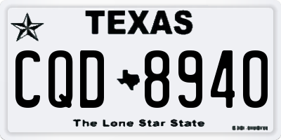 TX license plate CQD8940