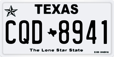 TX license plate CQD8941
