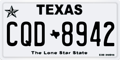 TX license plate CQD8942