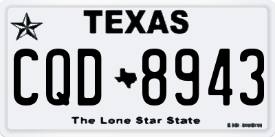 TX license plate CQD8943