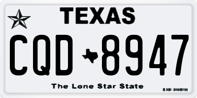 TX license plate CQD8947
