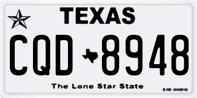 TX license plate CQD8948